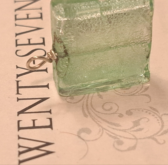 Murano glass pendant with silver leaf - Picture 2 of 7